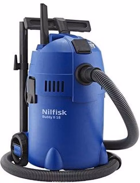 Nilfisk Buddy II Wet and Dry Vacuum Cleaner, 1200W, 18L, Blue