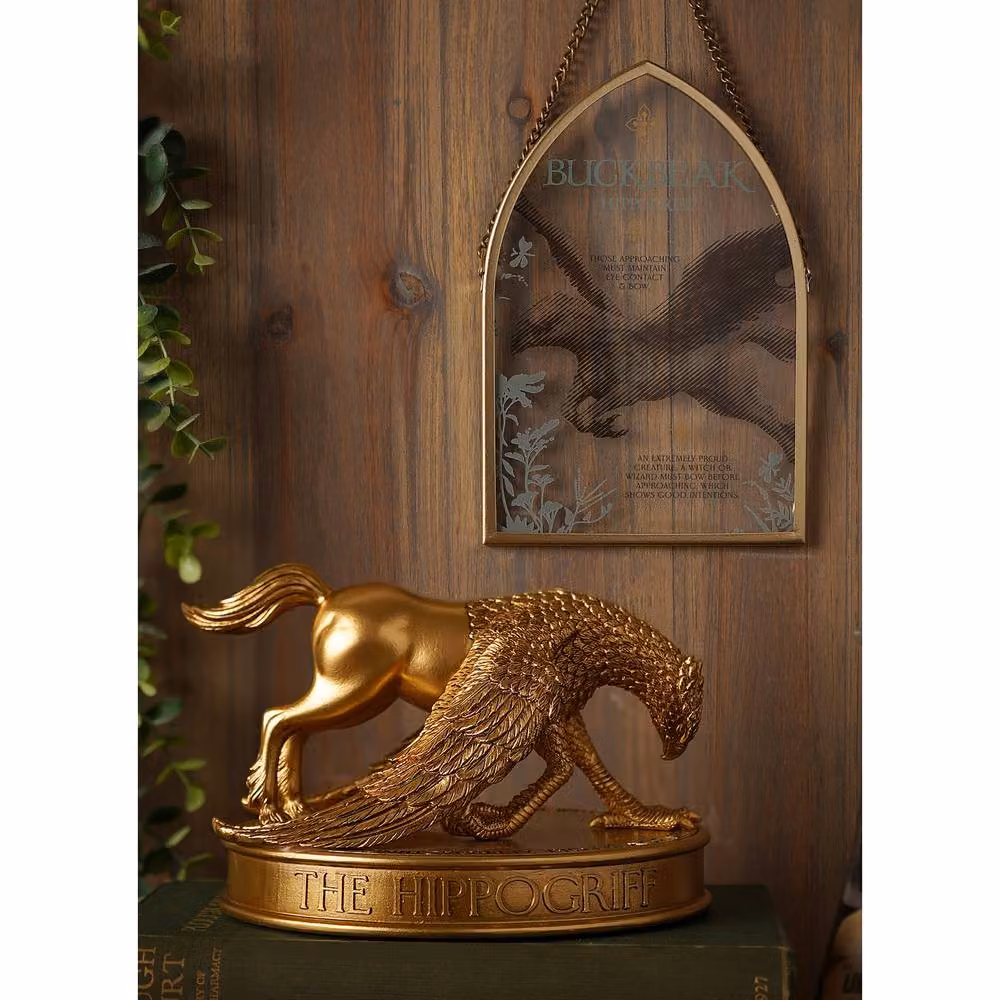 Widdop and Co Warner Bros Harry Potter Buckbeak Hippogriff Figurine, Gold Metal Collectible Statue – 3