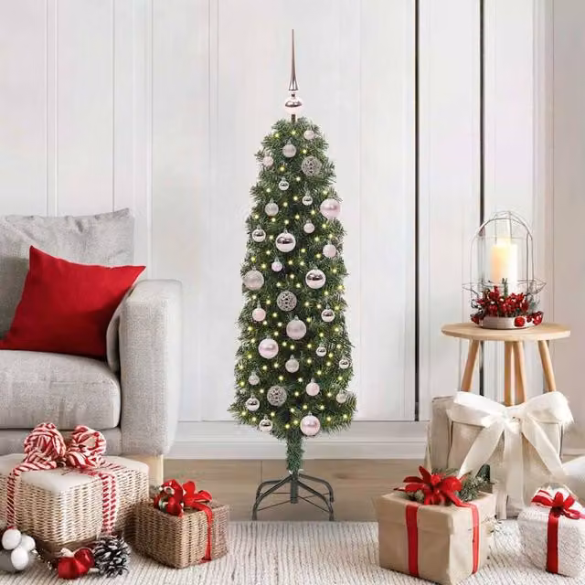 Berkfield Home Artificial Green Christmas Tree with 150 LEDs and Stand, Height: 120 cm
