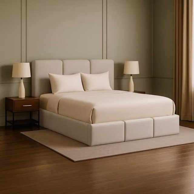 Desire Deco Dartford Single Plush Velvet Ottoman Storage Bed Frame with Lift-Up Base in Light Beige, W/D/H: 90 x 190 x 36 cm