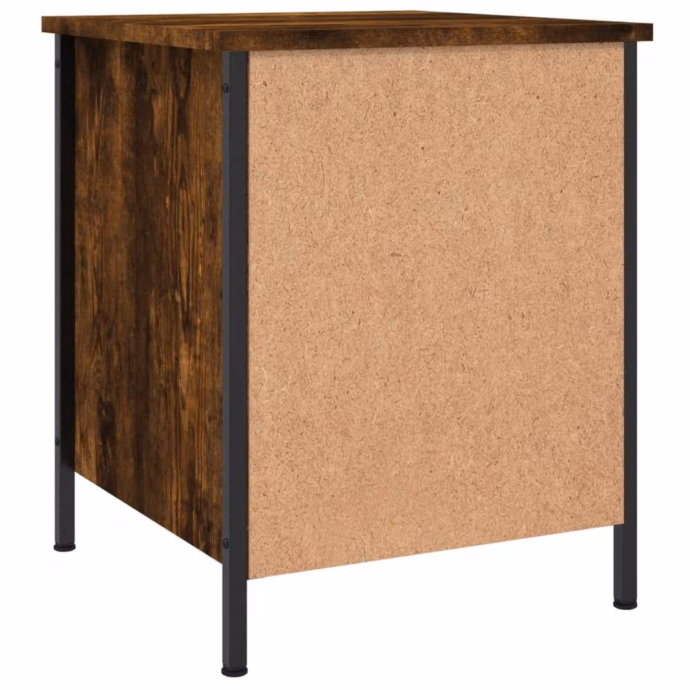 Berkfield Home Durable Bedside Cabinet in Smoked Oak Brown, W/D/H: 40 x 42 x 50 cm – 5