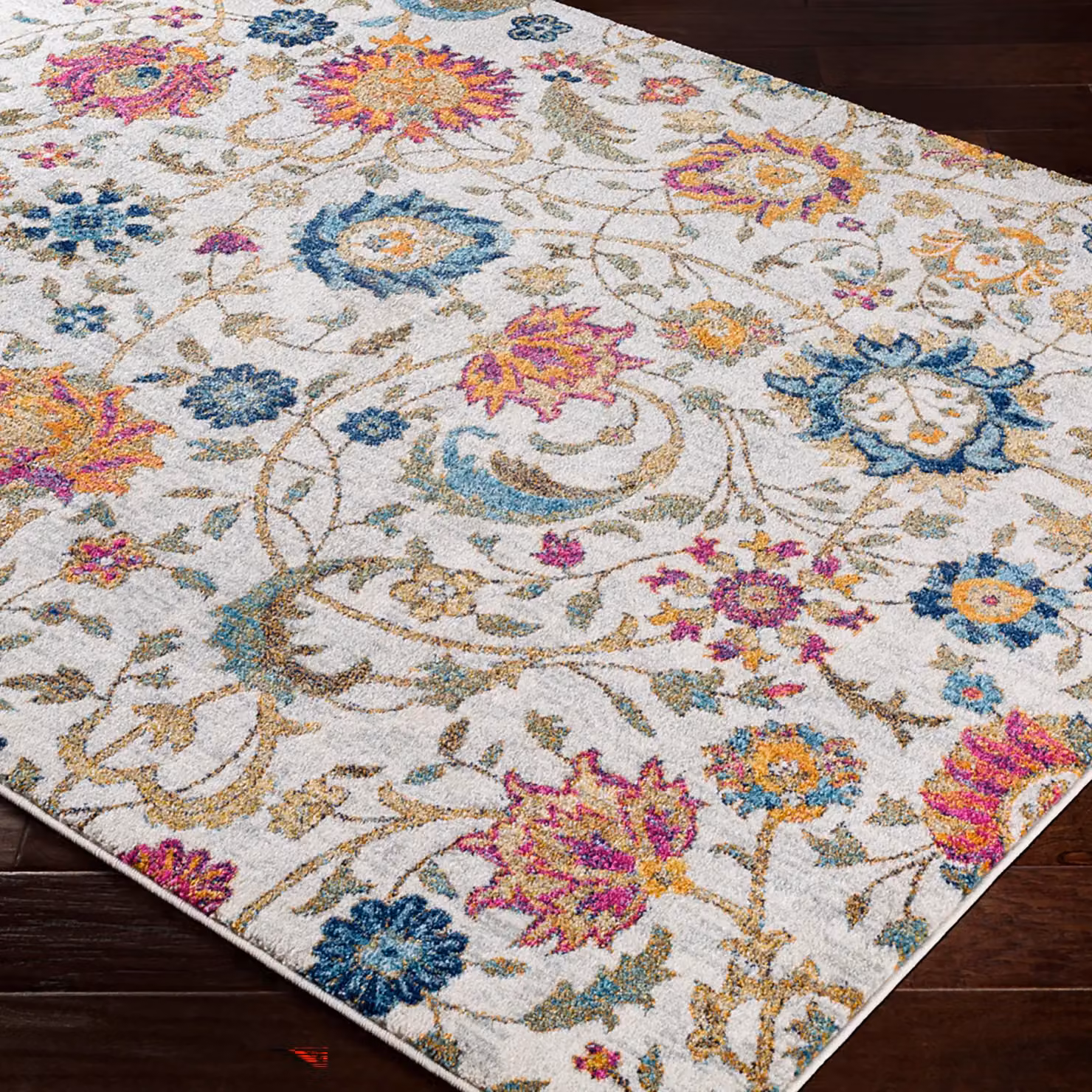 Livabliss Harput Vintage Boho Living Room Rug in Beige, Blue, Orange and Yellow, W: 160 cm, L: 220 cm – 5