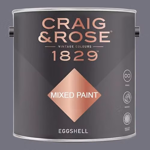 Craig & Rose 1829 Eggshell Paint Stop in Violet Slate, 2.5 l