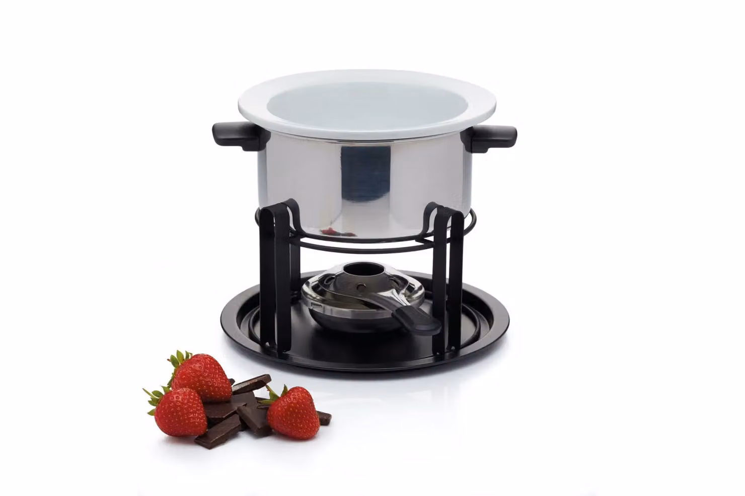 KitchenCraft Deluxe Fondue Set in Silver – 2