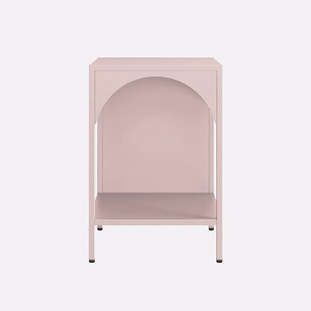 sweeek Industrial Style Metal Bedside Table in Pink, W/D/H: 35 x 35 x 52 cm – 2