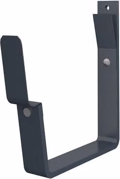 Lindab Flex-Fit Fascia Bracket for 70mm Rectangular Steel Gutter, Galvanised Steel, Anthracite Grey, 140mm