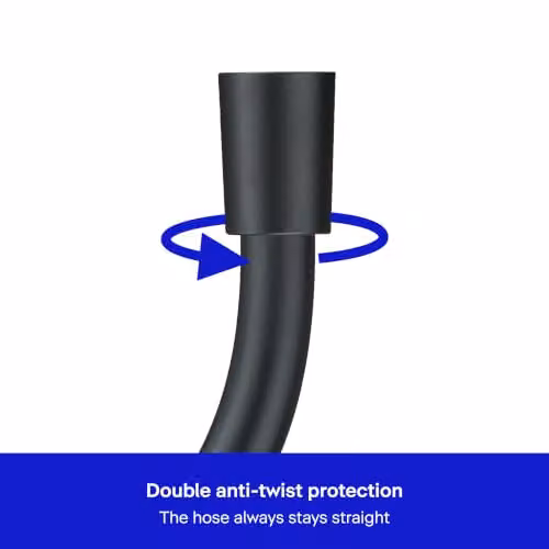 Duravit Universal Shower Hose in Black Matt with Anti-Twist and Kink Protection, Length: 1.25 m – 3