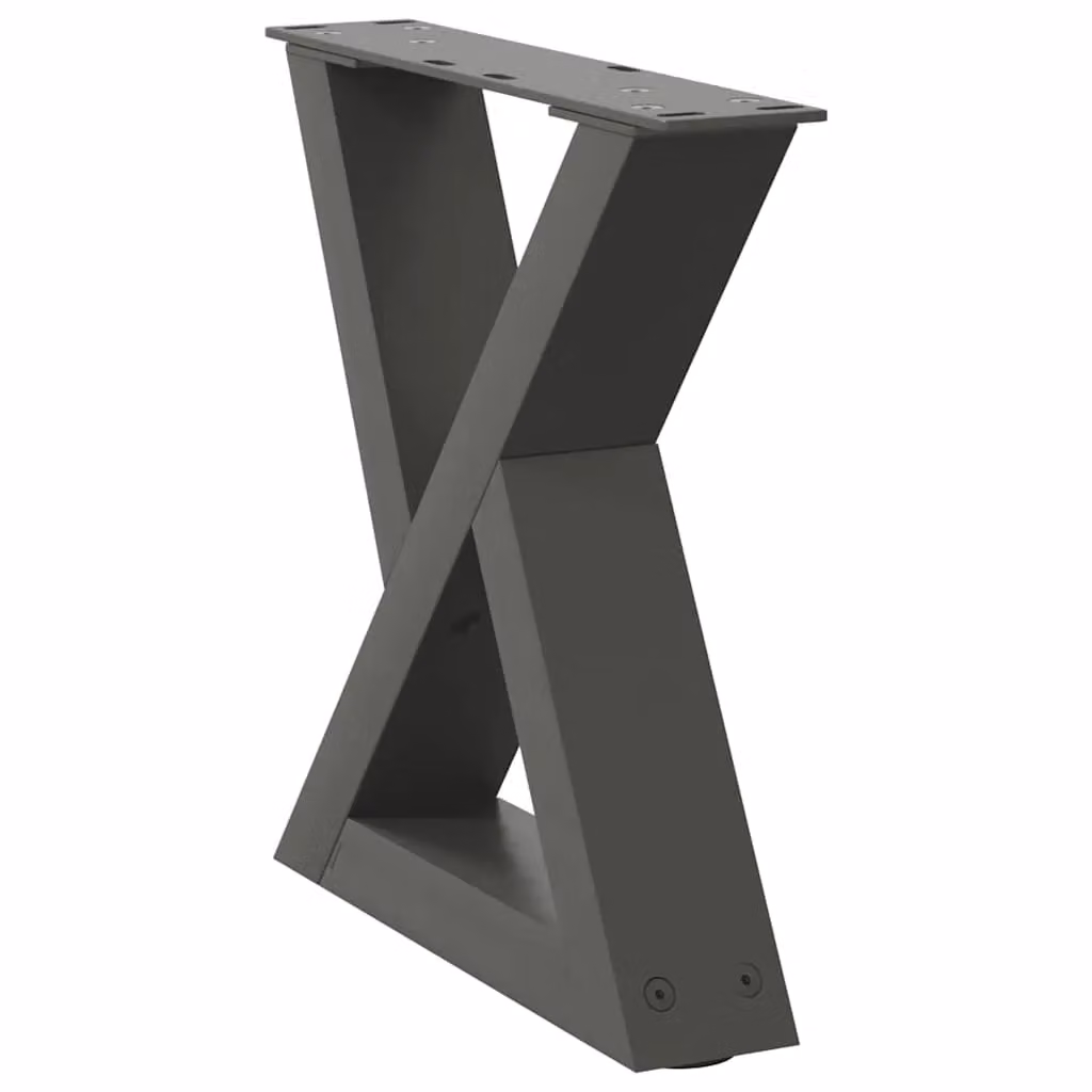 Berkfield Home Steel Coffee Table Legs, 2 Pieces, Anthracite, W/D/H: 30 x 30 x 30 cm – 3
