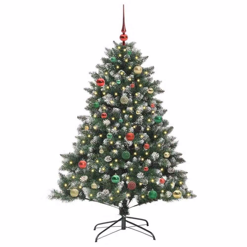 Berkfield Home Green Artificial Christmas Tree with Stand, W/D/H: 105 x 105 x 150 cm – 3
