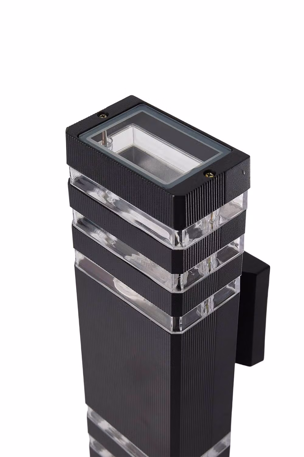 ExtraStar Modern Rectangular LED Outdoor Wall Light in Black, IP65 Waterproof Aluminium Accent Lighting with Up and Down Illumination – 5
