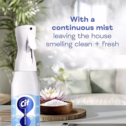 Cif Infinite Clean Sensitive Lotus and Mineral Salt All in One Cleaner Spray with Probiotics Technology, 590 ml – 3