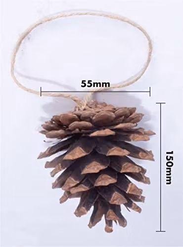 Netagon Pack of 6 Brown Hanging Pine Cone Pendant Decorations – 2