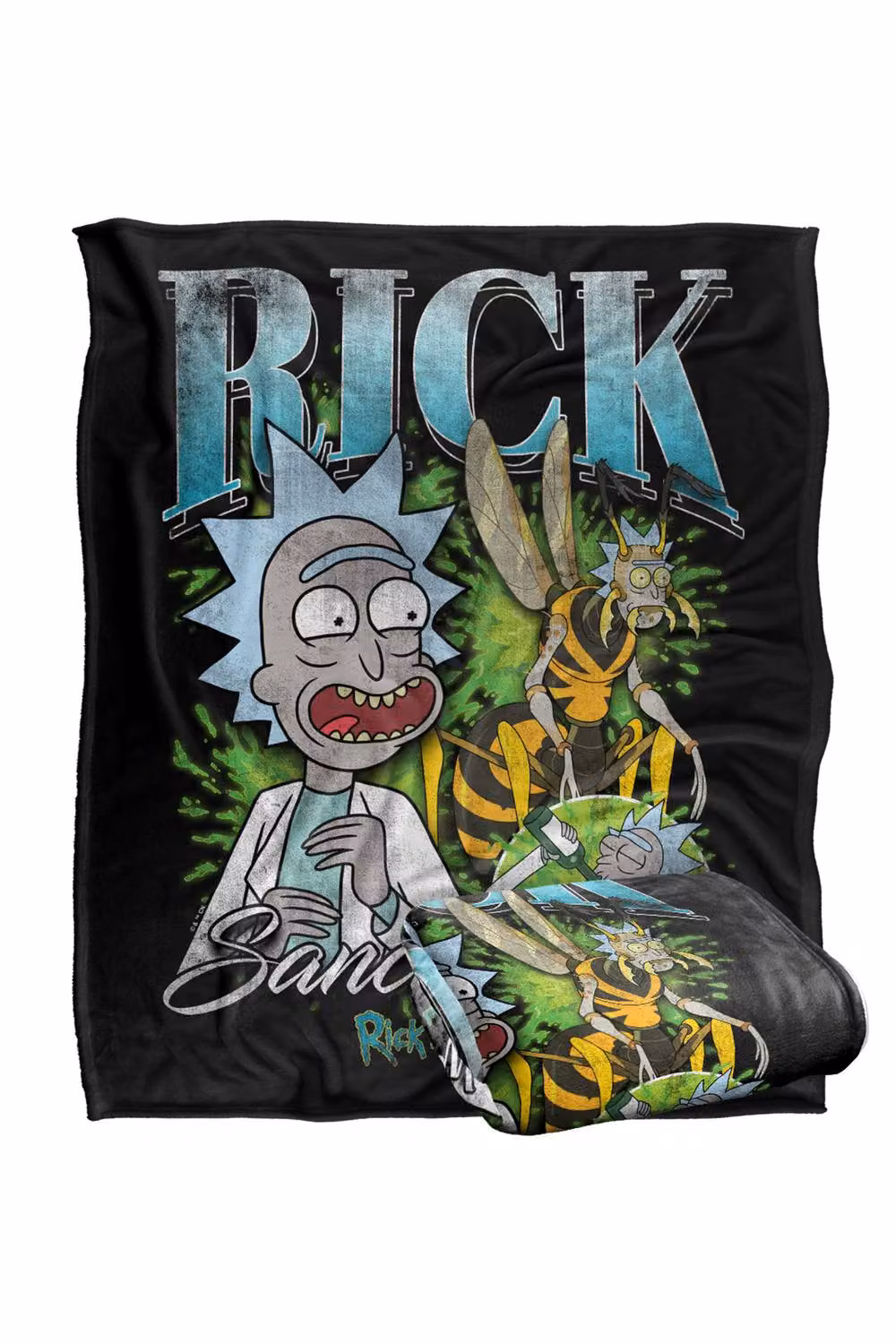 LOGOVISION Rick and Morty Rick Sanchez Homage Super Soft Fleece Throw Blanket, Multicolour, W: 91 cm, D: 147 cm – 7