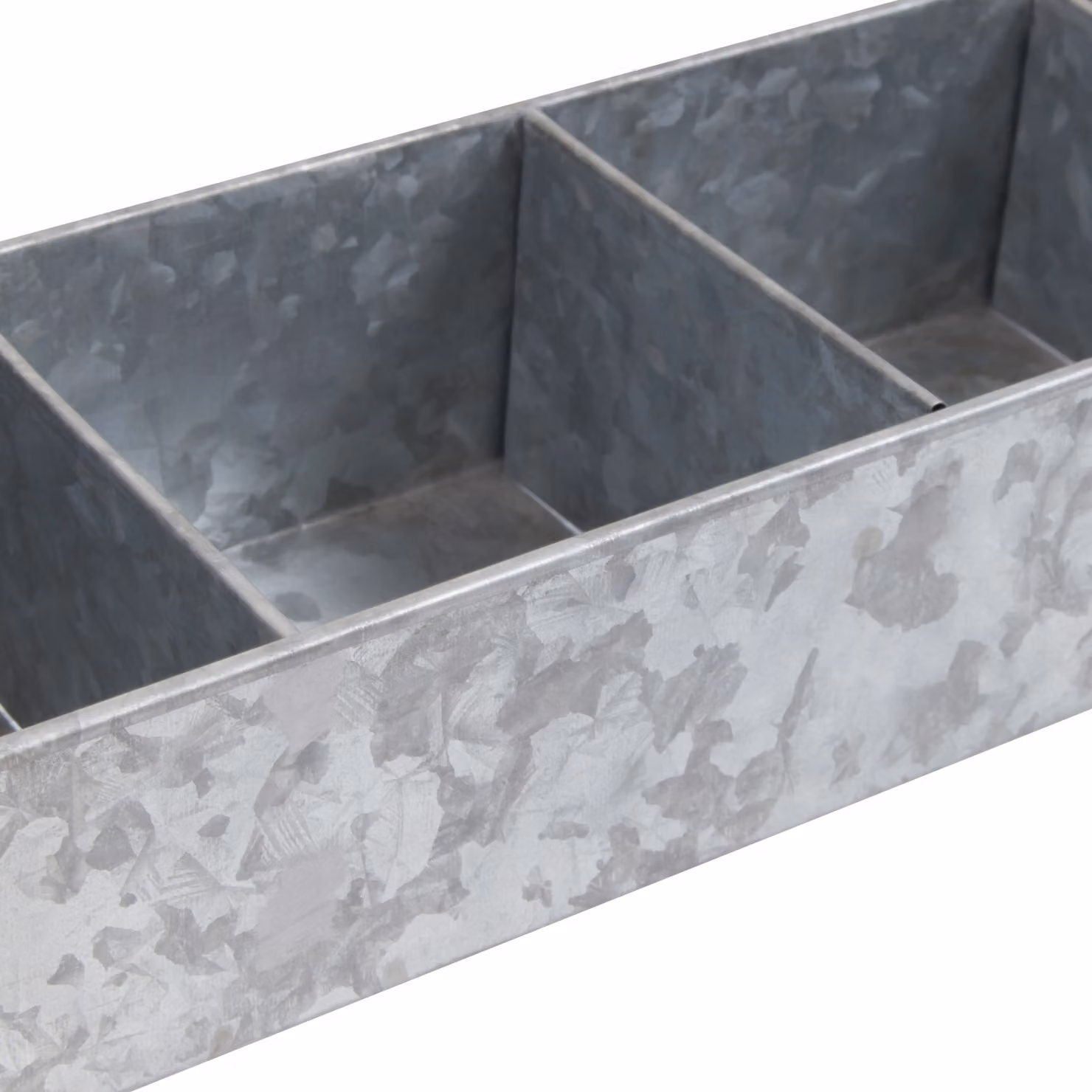 Orsina Rectangular Metal Serving Tray with Handles in Silver – 5