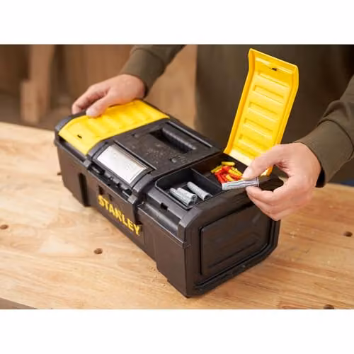 Stanley One-Touch Toolbox with Inserts, Black, W: 50.0 cm, D: 39.4 cm, H: 16.2 cm – 4