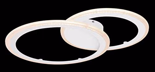 Globo Lighting Fenna LED Ring Ceiling Light in White and Chrome with Remote Control and Dimmable CCT – 2