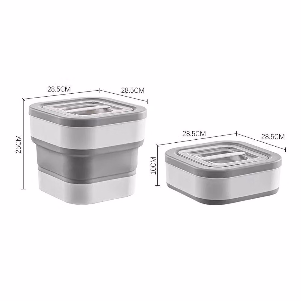 NESTLUNE Airtight Kitchen Rice Storage Box and Grain Dispenser with Sealed Lid in Grey – 2