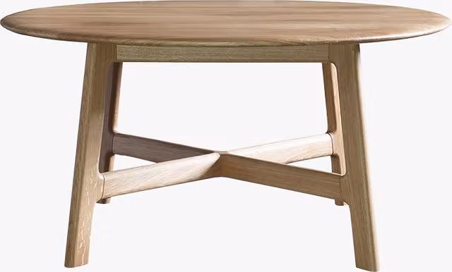 Perch & Parrow Menorca Oak Coffee Table in Brown and Beige