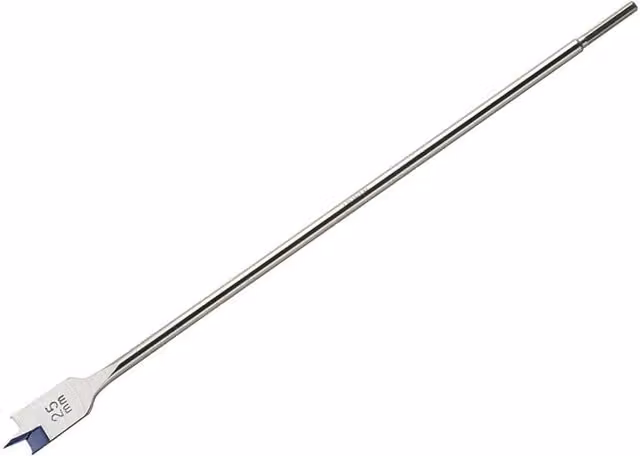 IRWIN Blue Groove 4x Long Flat Wood Drill Bit in Blue and Silver