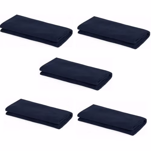 Brentfords Set of 5 Navy Blue Quick Dry Microfibre Beach Towels for Adults – 6