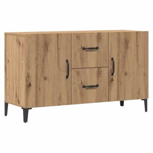 vidaXL Artisan Oak Sideboard in Brown, W/D/H: 100 x 36 x 60 cm
