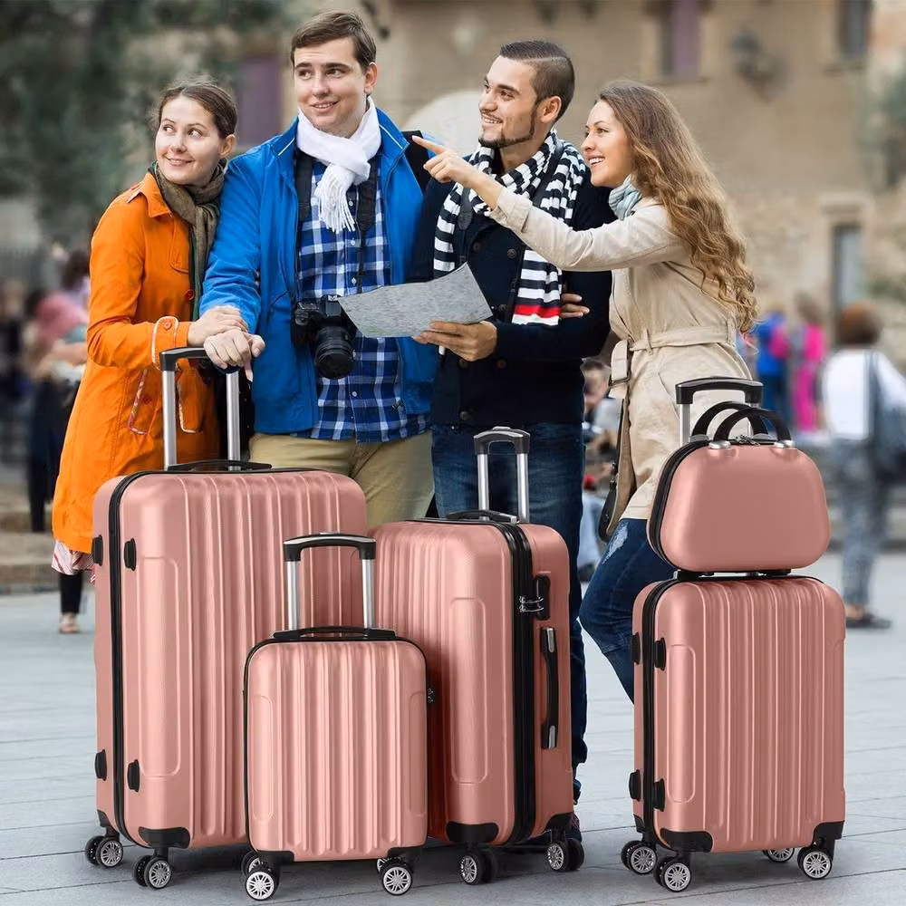 NESTLUNE ABS Hard Shell Cabin Suitcase in Rose, W/D/H: 100 x 15 cm – 3