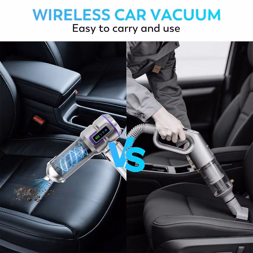 Ventryn Cordless Handheld Car Vacuum Cleaner, Silver, Rechargeable – 3