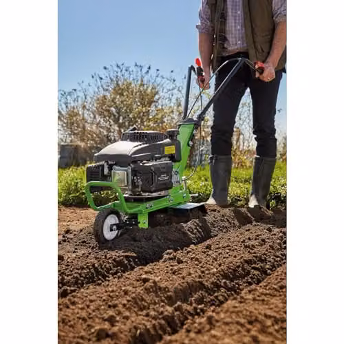 Draper Self-Propelled Petrol Tiller and Cultivator in Green, 161cc 4-Stroke 9HP Engine, Tilling Width: 56 cm, Tilling Depth: 26 cm – 3