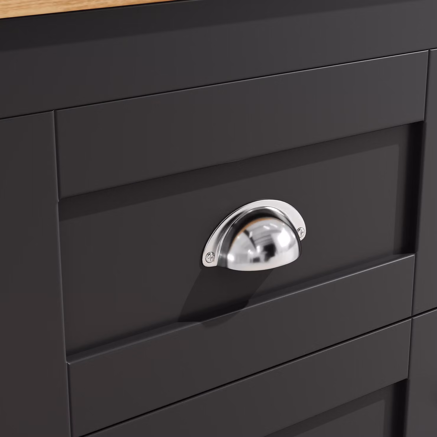 Aosom UK Tall Sideboard with 4 Doors, 3 Drawers and Open Shelf, Modern Black Storage Cabinet for Kitchen and Living Area, W: 120 cm, D: 40 cm, H: 179 cm – 7