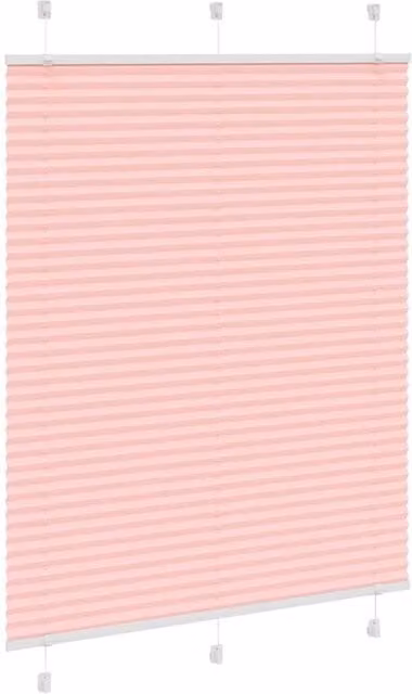 Berkfield Home Single Pleat Fabric Blind in Pink, W: 105 cm, H: 100 cm