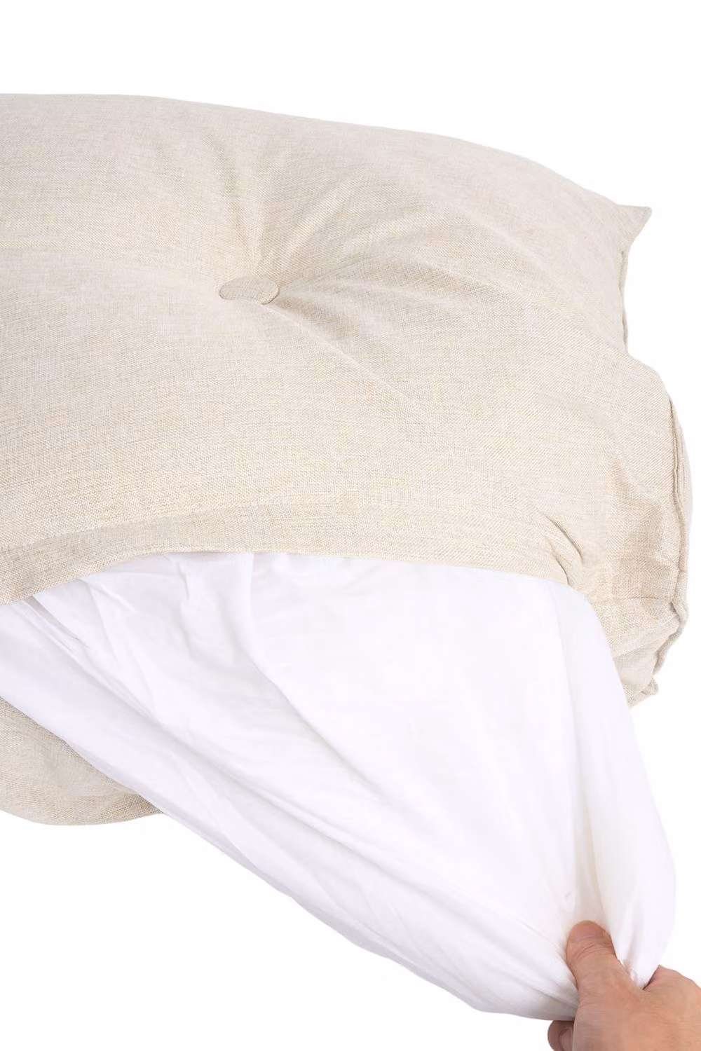 Garden Sanctuary Washable Wedge Headboard Pillow in Beige – 4