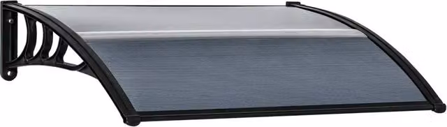 Kelvenix Curved Polycarbonate Door Canopy in Black – 1