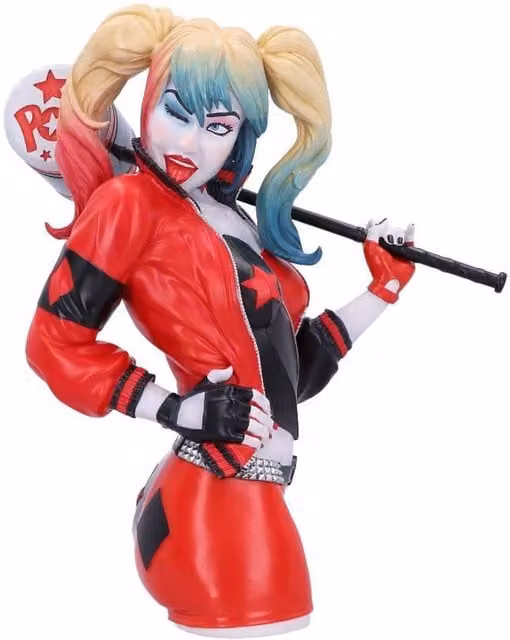 Nemesis Now DC Harley Quinn Tabletop Bust, Multicolour, Height: 30 cm