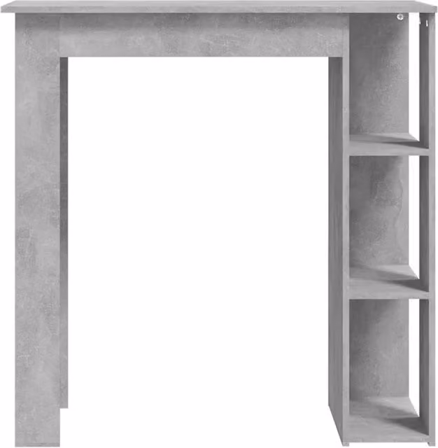 Berkfield Home Modern Bar Table with Shelf in Concrete Grey, W/D/H: 102 x 50 x 103.5 cm