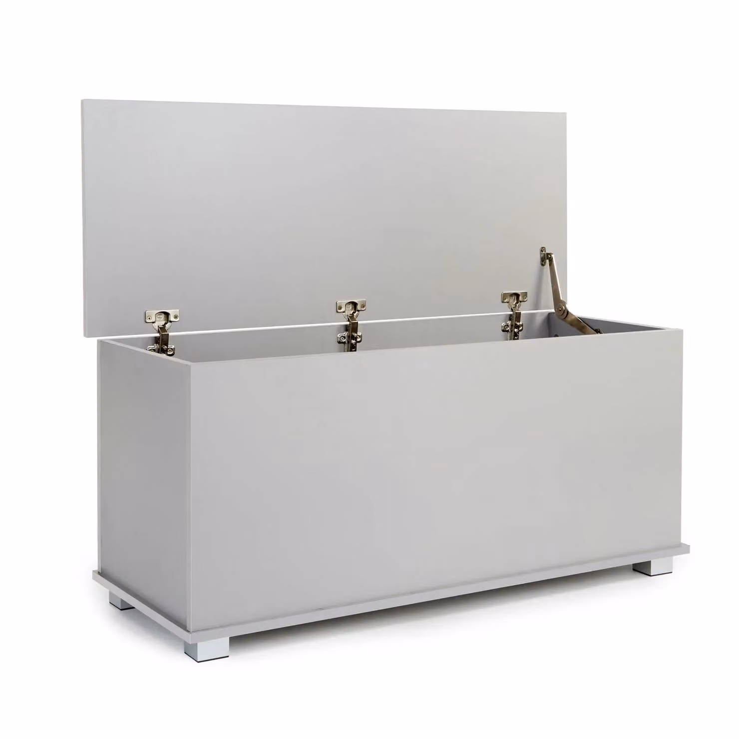 Home Source Large Wooden Ottoman Storage Chest in Grey – 2
