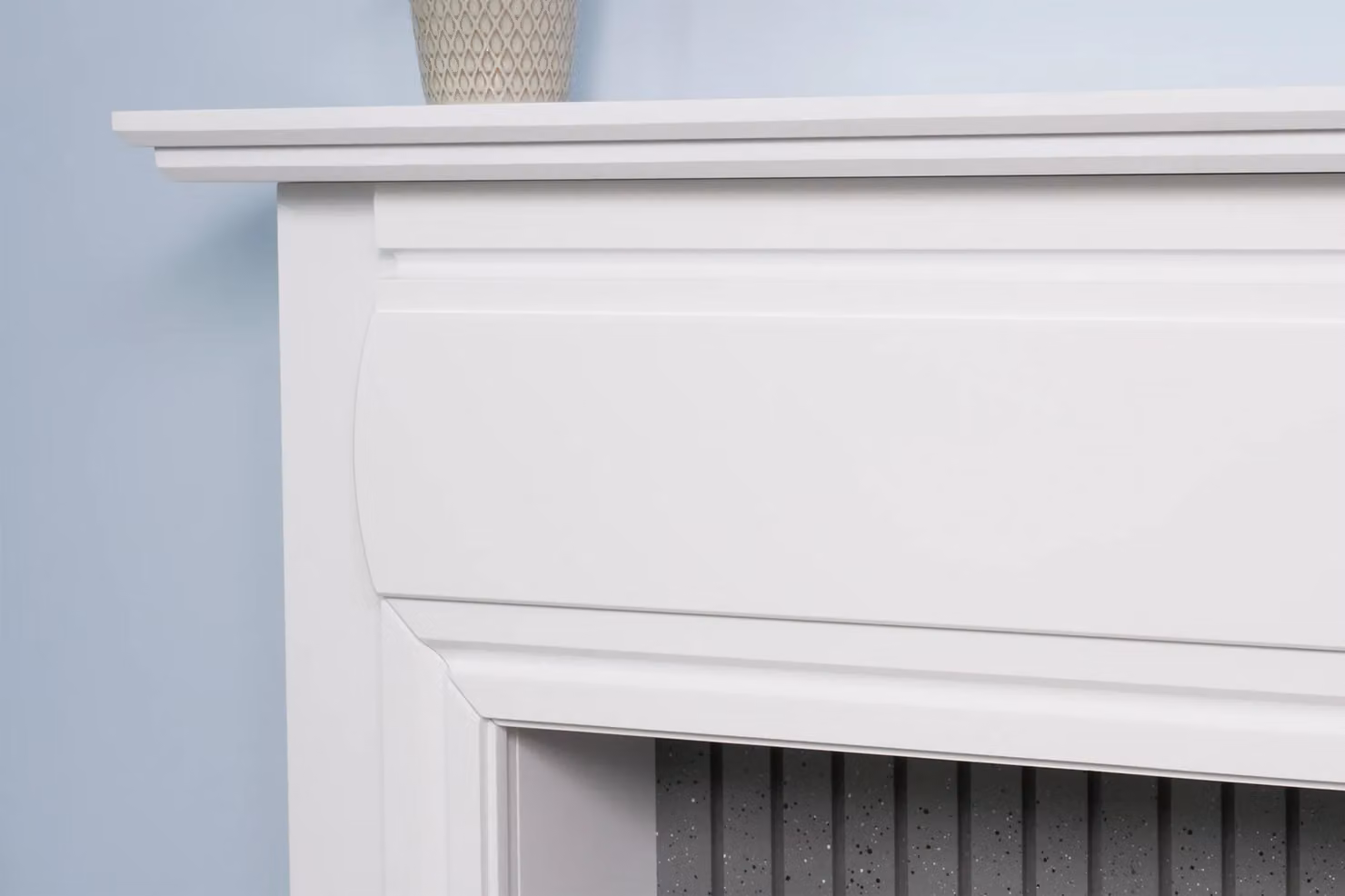 Adam Fires & Fireplaces Florence Stove Fireplace in White and Grey, 121.92 cm – 2