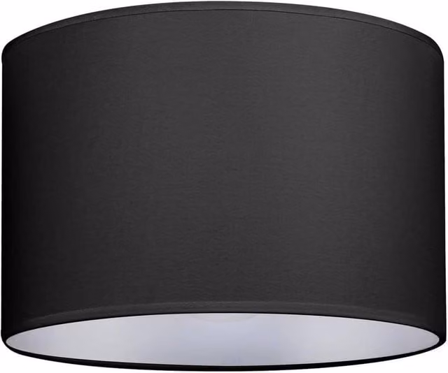 PAWNORA Black Round Fabric Table Lamp Shade, Diameter: 25.4 cm