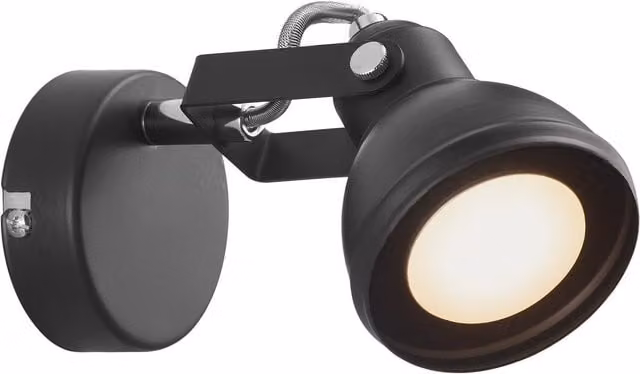 Nordlux Aslak Modern Black Metal Wall Light for Bedrooms with GU10 Mains Connection