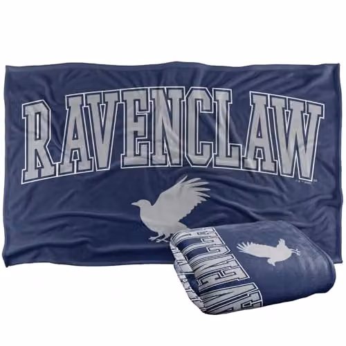 LOGOVISION Harry Potter Ravenclaw Arched Raven Super Soft Silky Touch Fleece Throw Blanket, Multicolour, W: 91.44 cm, L: 147 cm – 1