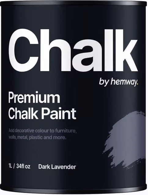 Hemway Chalk Paint Flat Matt in Dark Lavender Purple, 1L