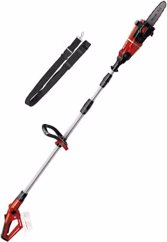 Einhell 18V PXC Cordless Pole Mounted Mini Chainsaw in Red – 1