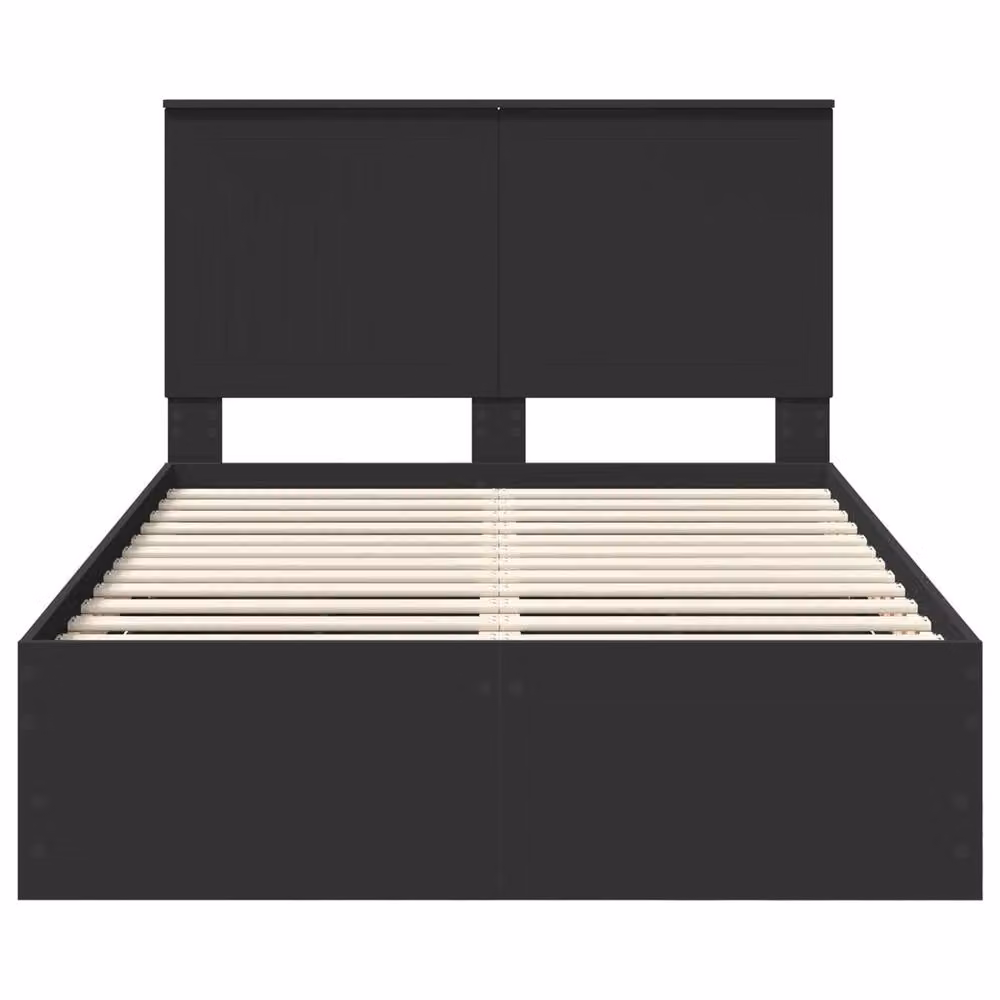 Berkfield Home Modern Bed Frame with Drawers in Black, Engineered Wood, W: 120 cm, L: 190 cm – 4