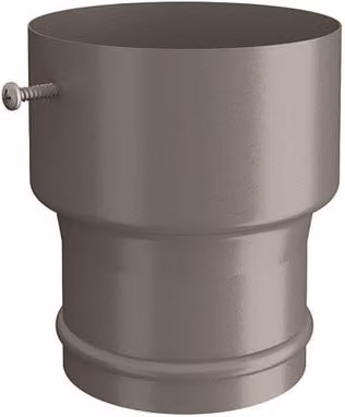 Lindab Galvanised Steel Hose Connector, Anthracite Grey, 87mm