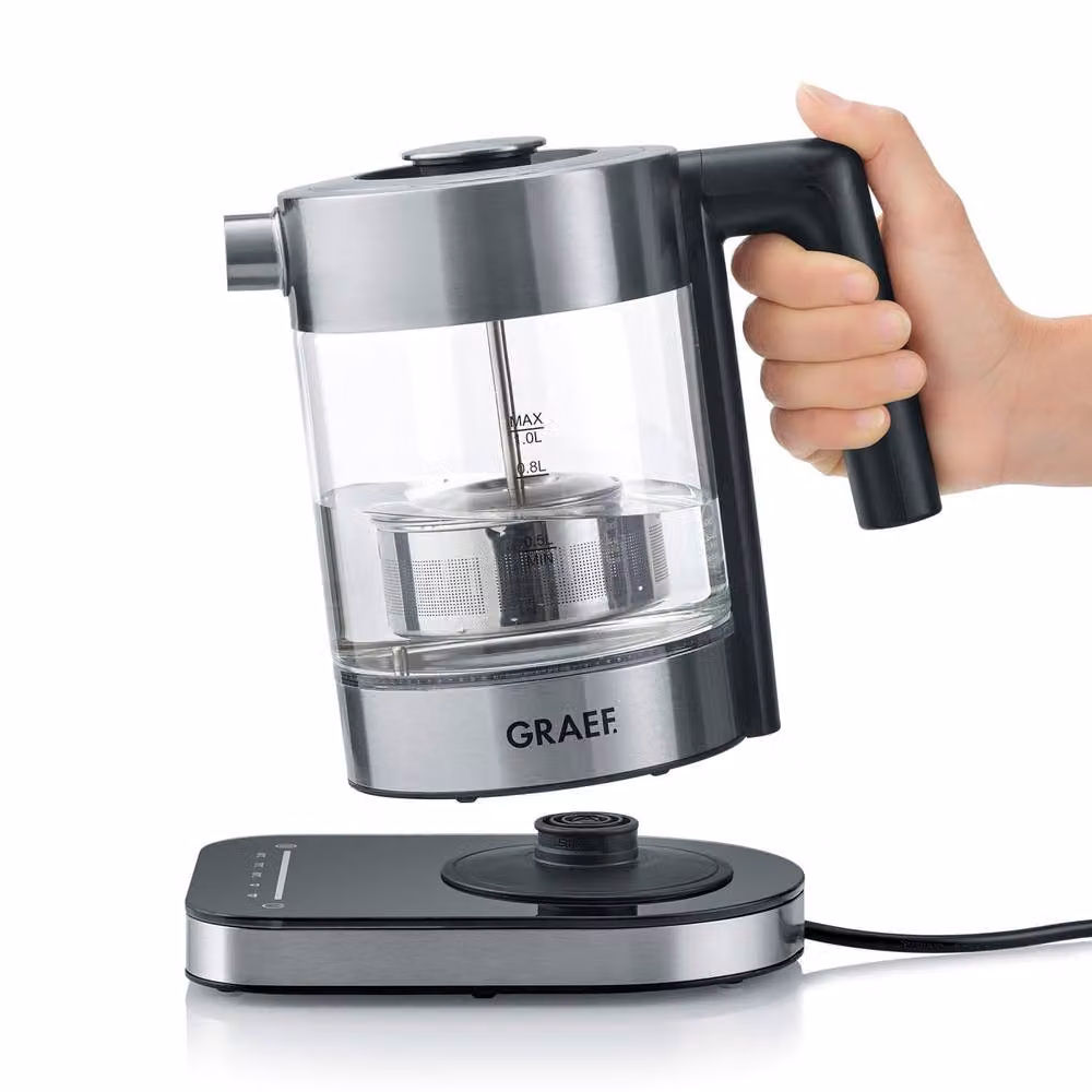 Graef Silver Glass Tea Kettle and Maker with 1 Litre Capacity – 4