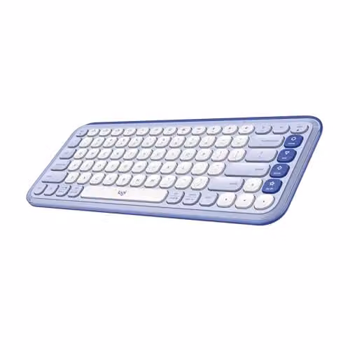 Logitech POP ICON Keys Wireless Bluetooth Keyboard in Lilac and White – 1