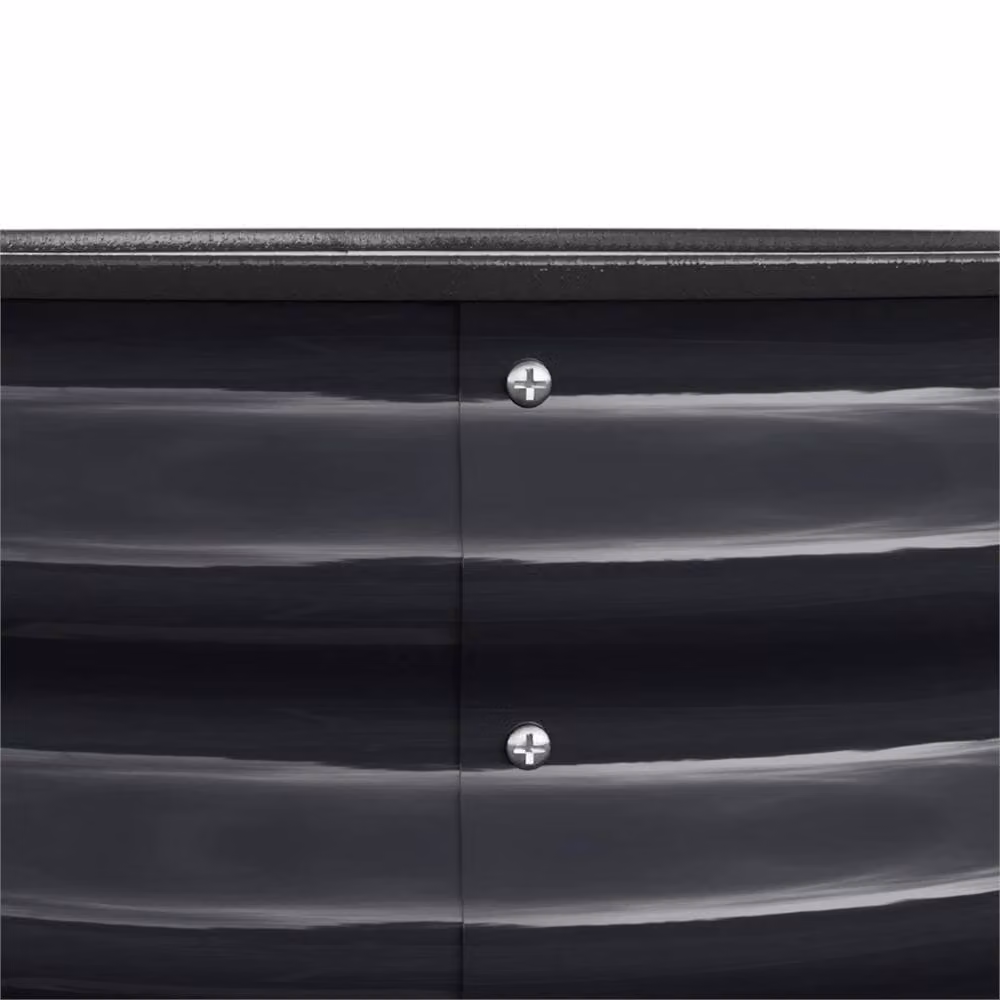 SPETLEK 2 Pack Black Galvanised Steel Raised Garden Bed Planter Boxes – 5