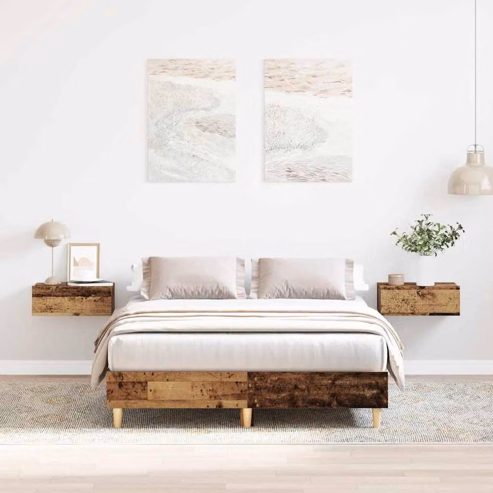 Berkfield Home Small Double Bed Frame in Brown Engineered Wood, W/D/H: 120 x 190 cm – 2