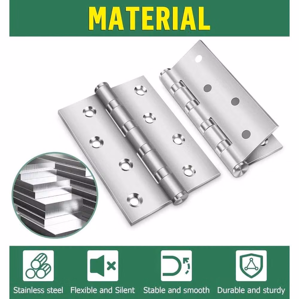 SPETLEK Stainless Steel Butt Door Hinges in Silver – 2
