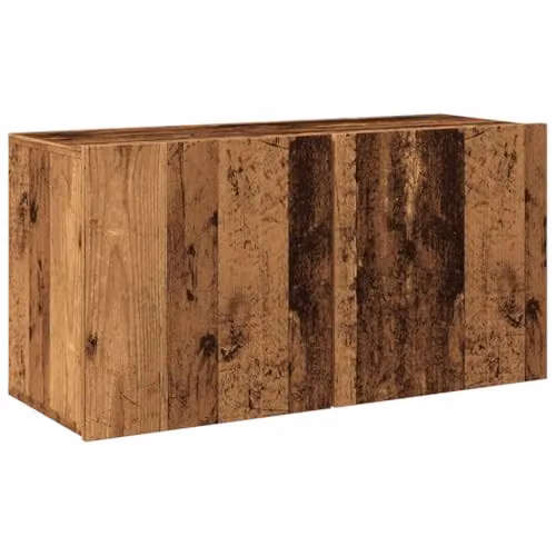 vidaXL Wall-mounted Rustic TV Cabinet in Brown Old Wood, W/D/H: 80 x 30 x 41 cm