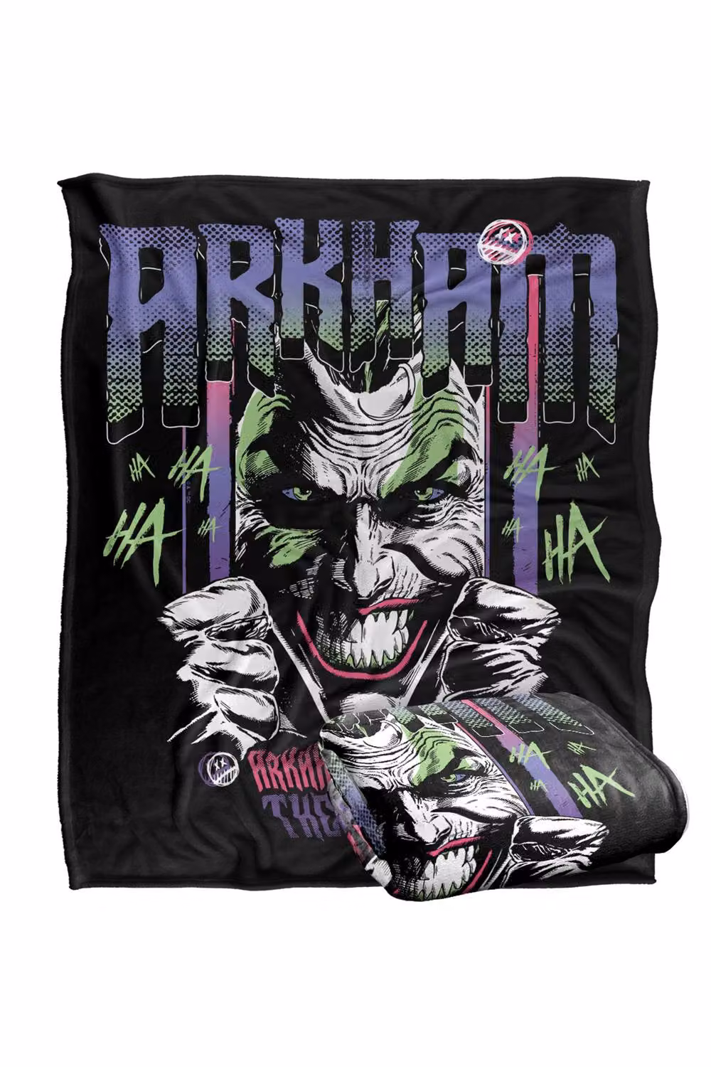 Warner Bros. Batman Joker Arkham Haha Super Soft Silky Touch Fleece Throw Blanket, Multicolour, W: 91.44 cm, D: 91.44 cm, H: 147 cm – 7